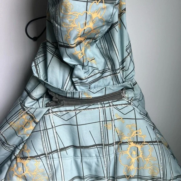 Women's e408 Ski & Snow Jacket in Blue with Yellow Flowers - Size M - Picture 6 of 16